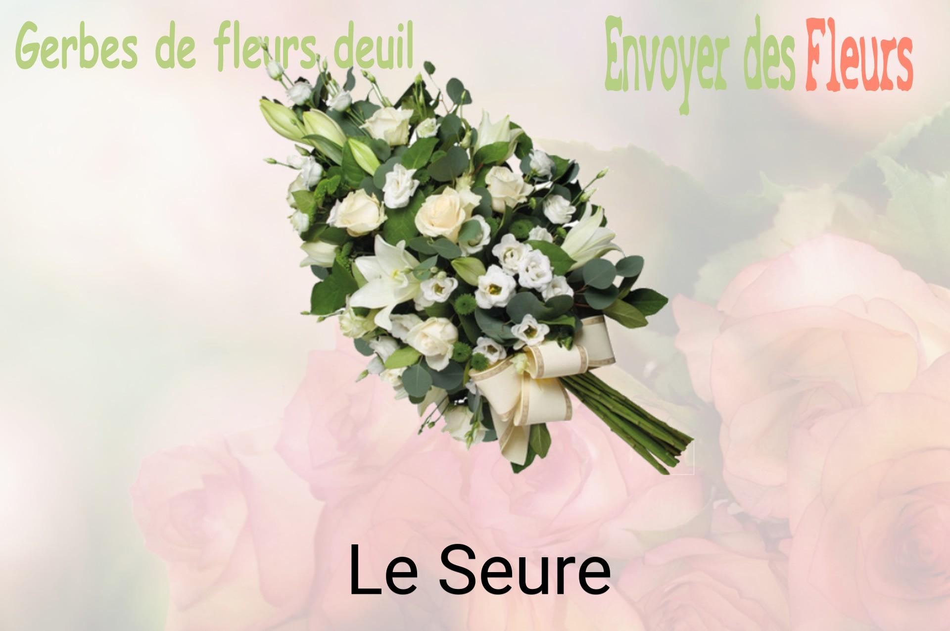Gerbe de fleurs de deuil livrée à Le Seure